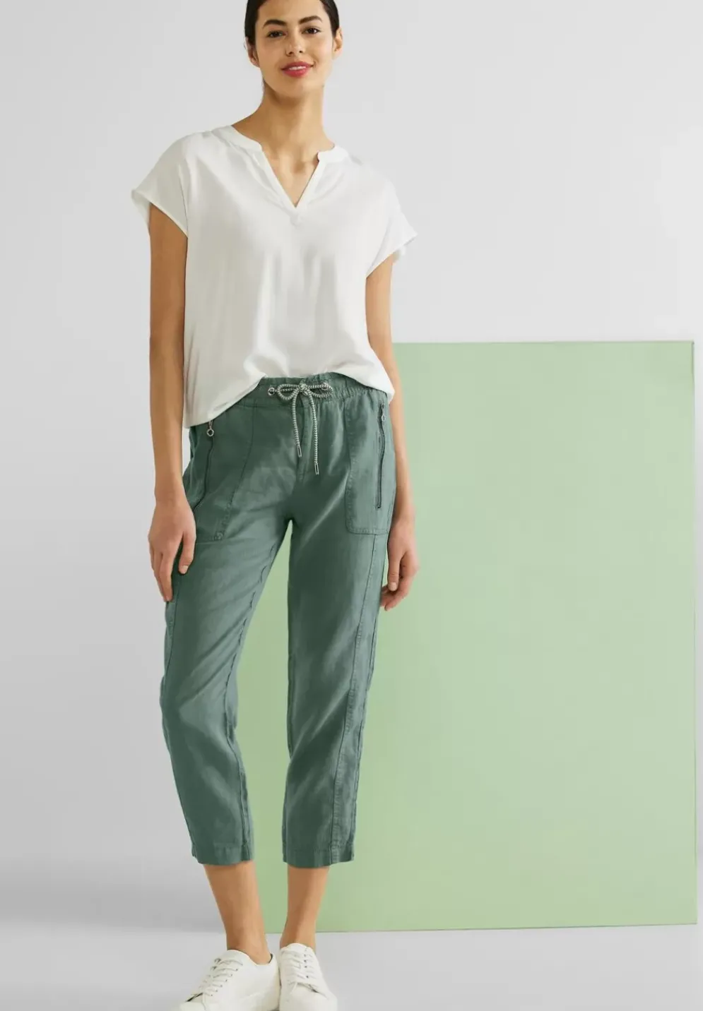 Loose Fit Leinenhose