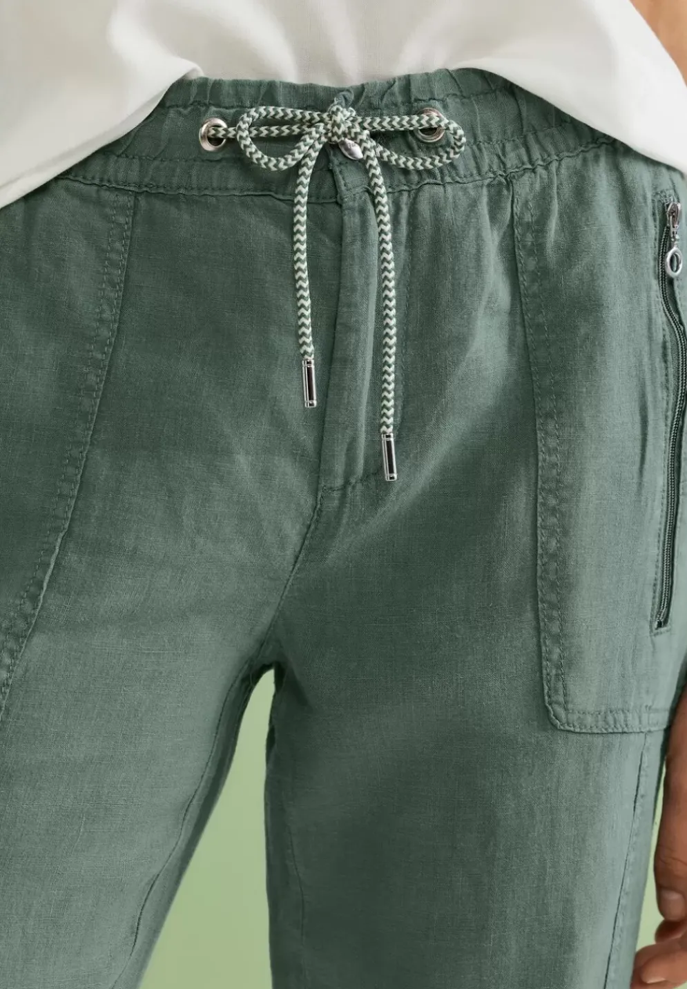 Loose Fit Leinenhose