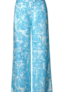 Loose Fit Print Leinenhose
