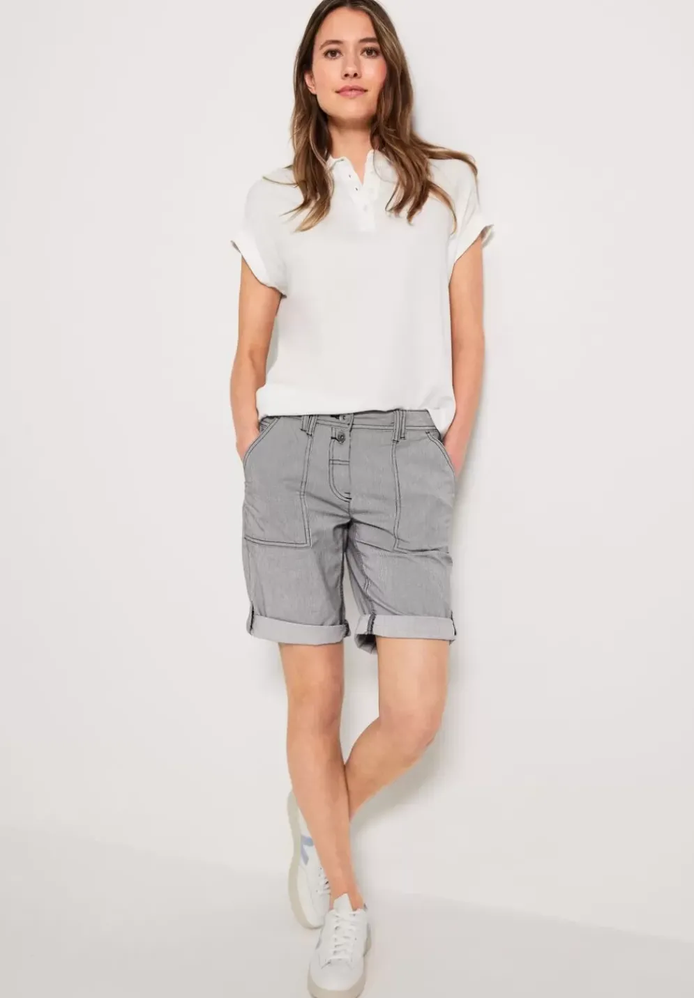 Loose Fit Streifenshorts