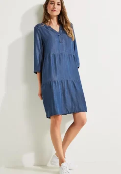 Lyocell Kleid Mit Stickerei