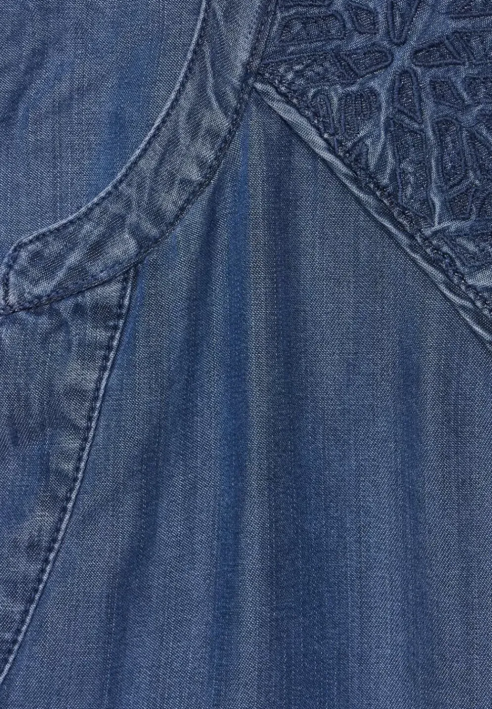 Lyocell Kleid Mit Stickerei