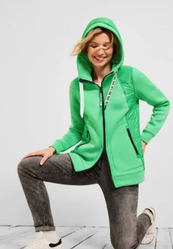Materialmix Jacke Mit Zipper