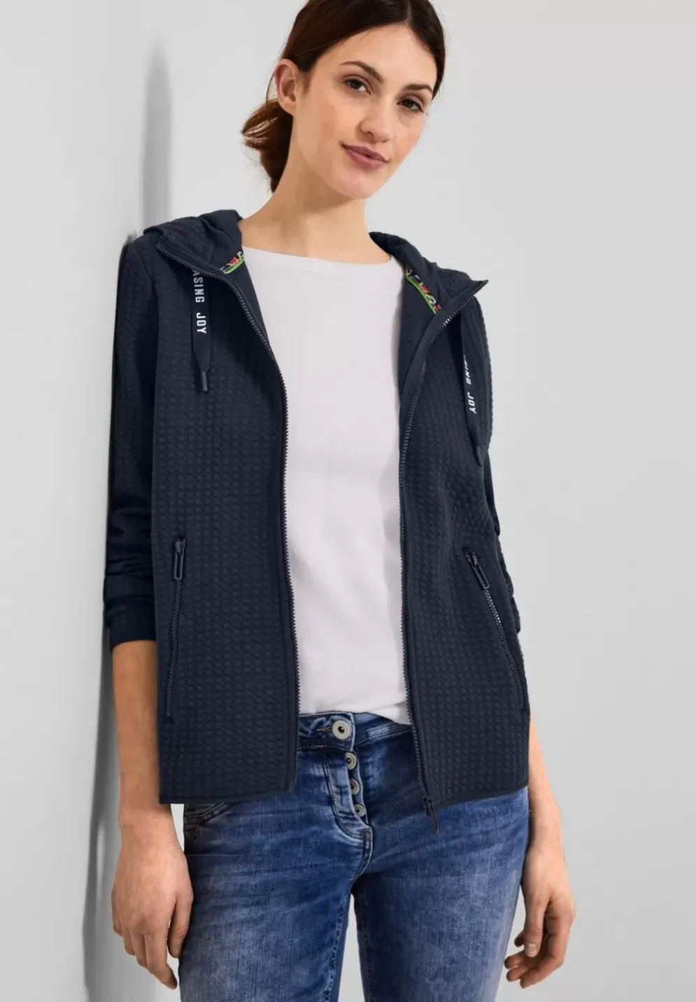 Materialmix Sweatjacke