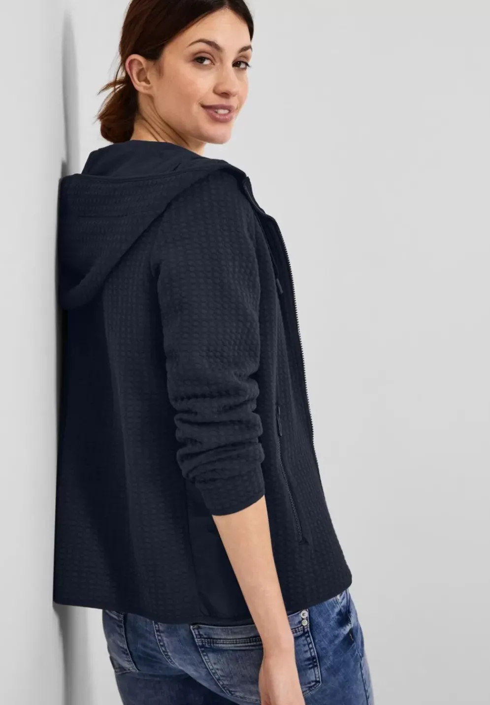 Materialmix Sweatjacke