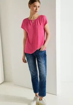 Materialmixshirt Mit Cut-Out
