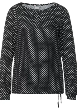 Materialmixshirt Mit Print