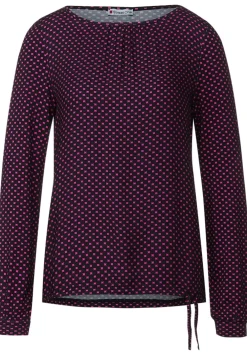 Materialmixshirt Mit Print