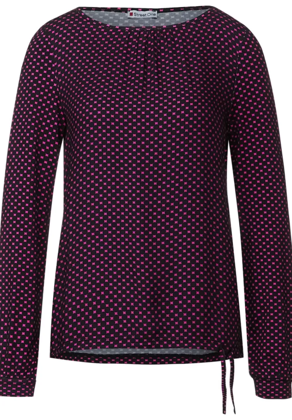 Materialmixshirt Mit Print