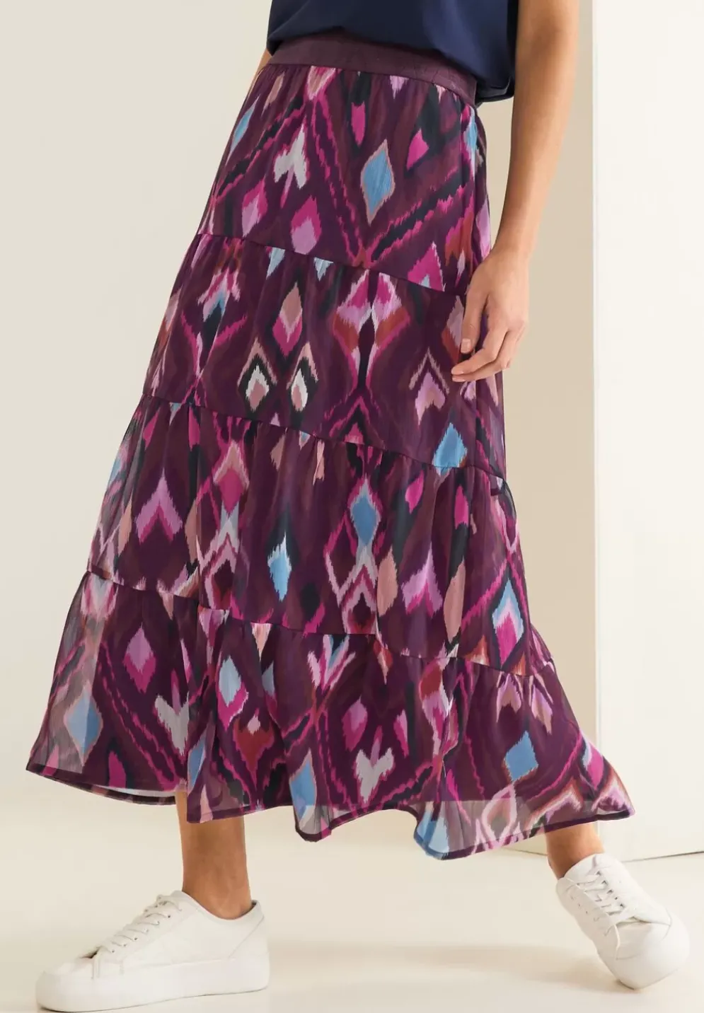 Maxi Chiffonrock Mit Print