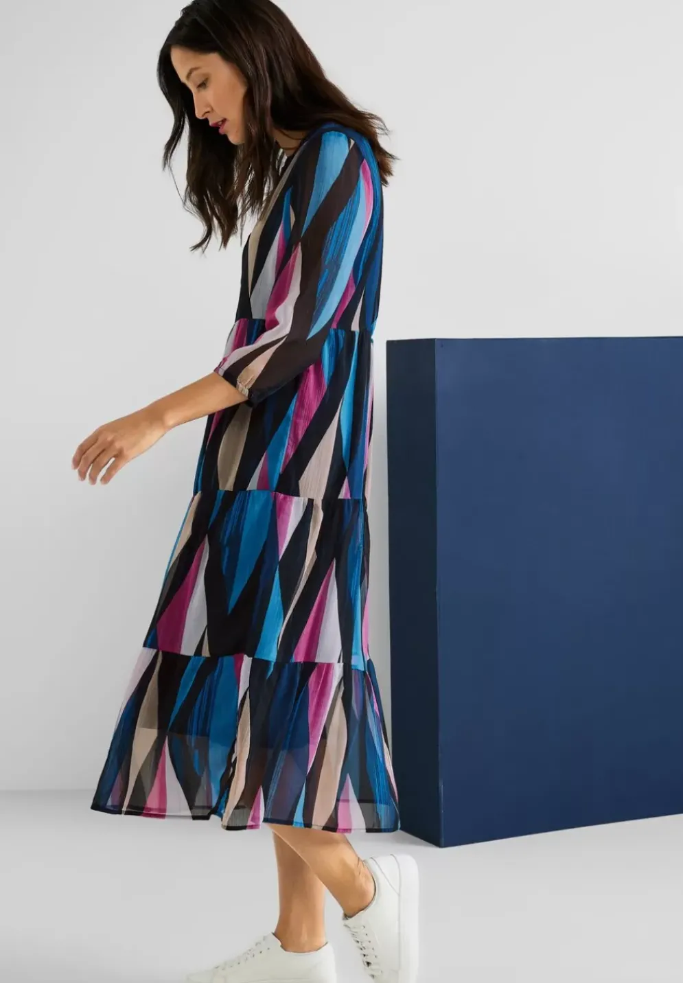 Maxikleid Mit Rhombus Print