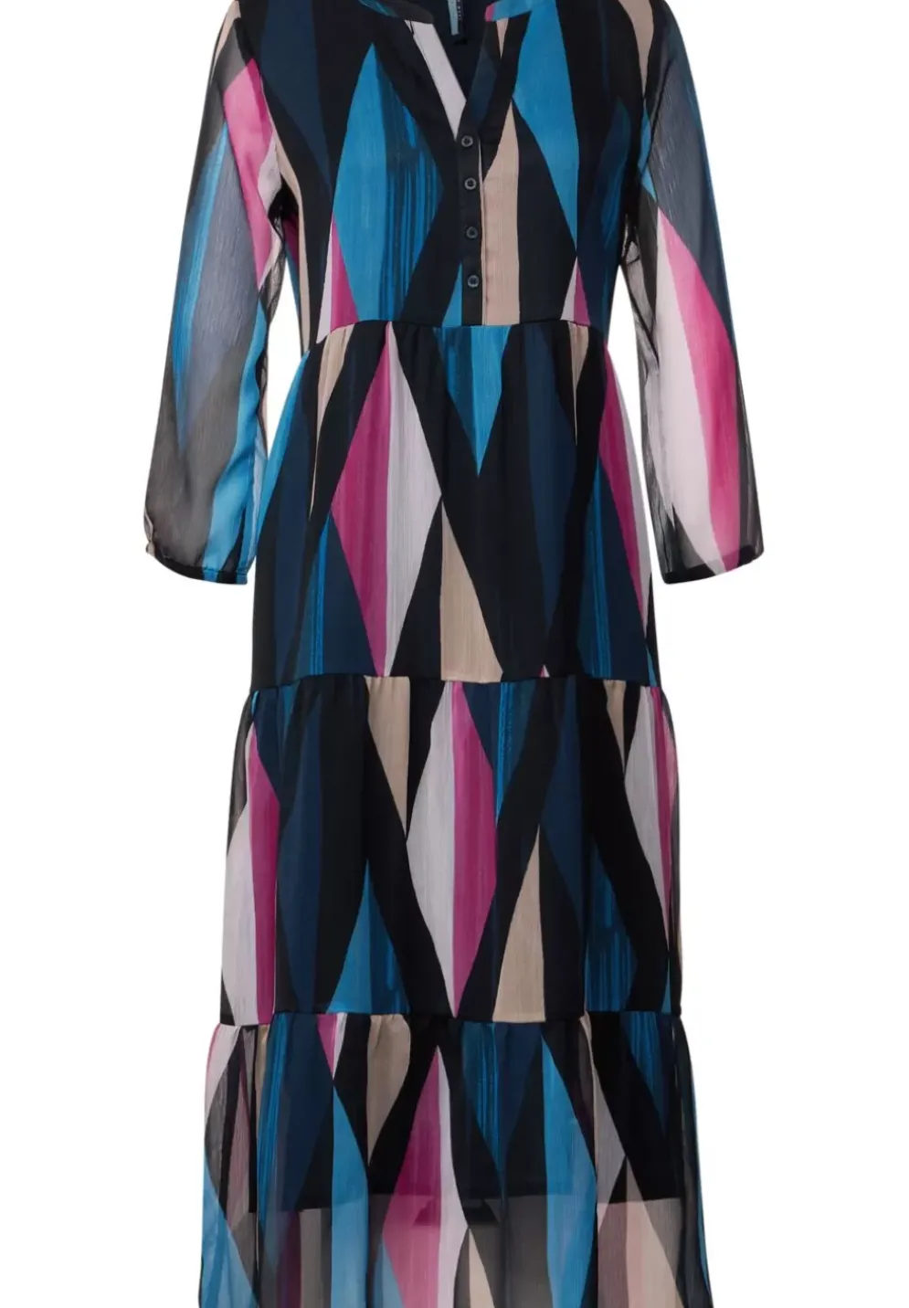Maxikleid Mit Rhombus Print