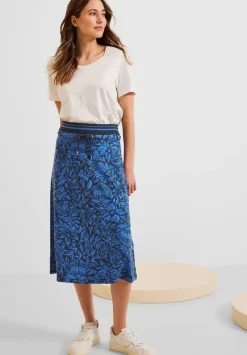 Midi Jerseyrock Mit Print