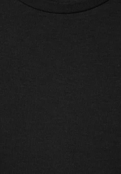 Midi Kleid Im Materialmix