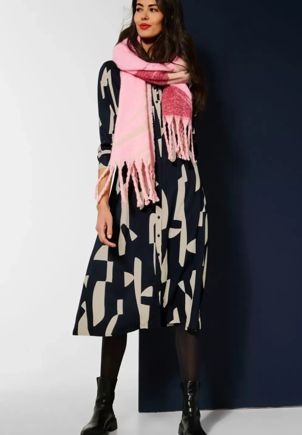 Midi Kleid Mit Print