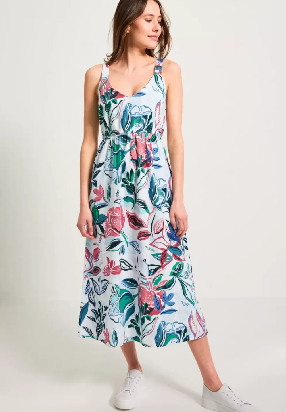 Midi Leinenmix Kleid