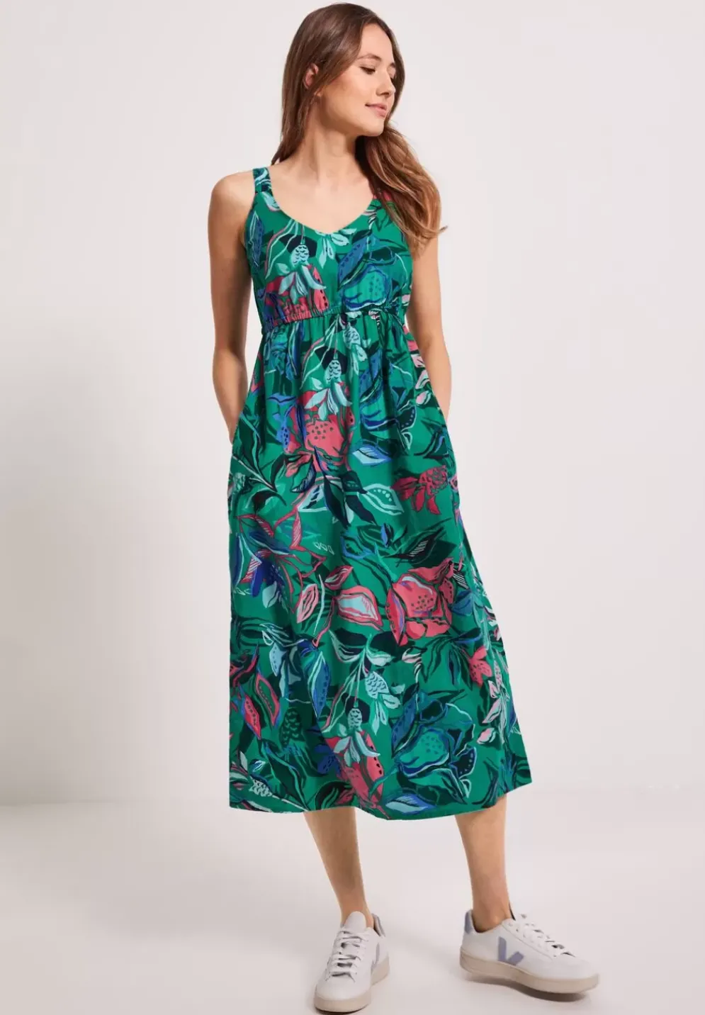 Midi Leinenmix Kleid