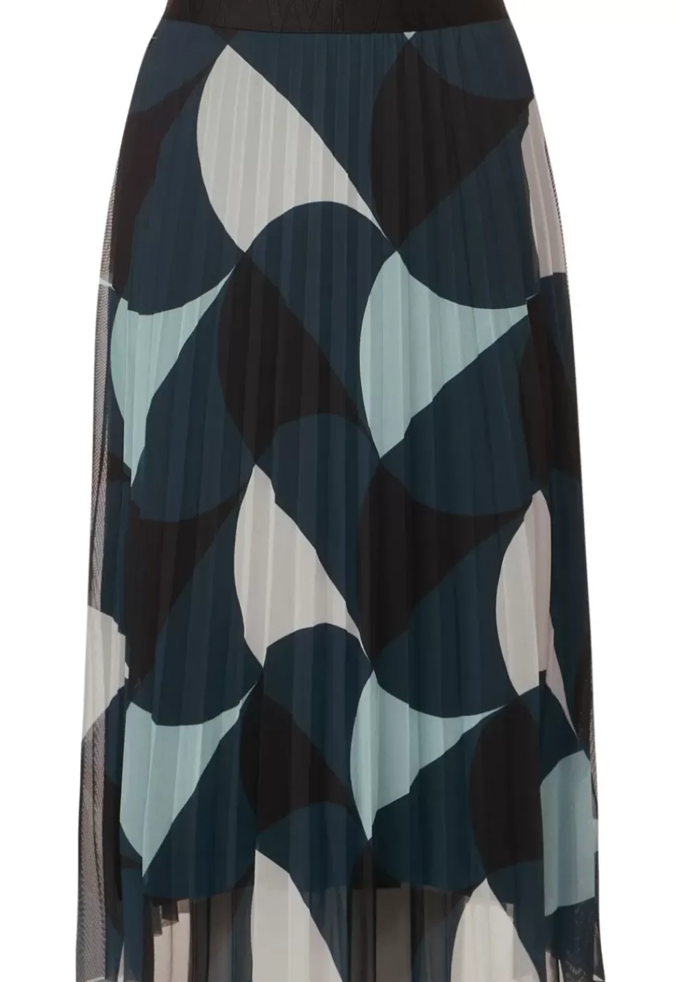 Midi Mesh Plissee Rock