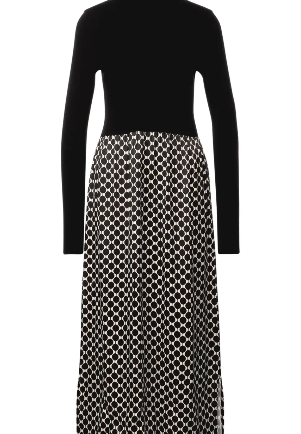 Midikleid Im Materialmix