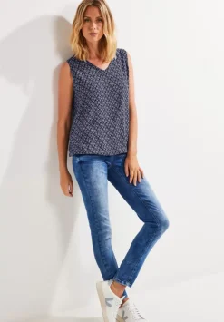 Minimal Print Bluse