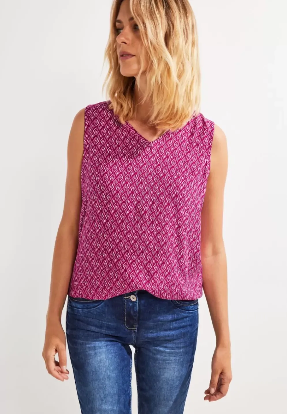 Minimal Print Bluse
