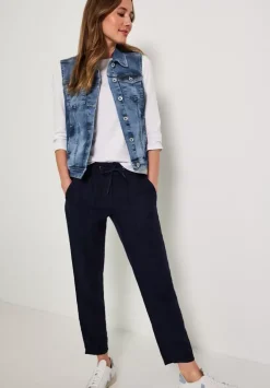 Mittelblaue Jeansweste
