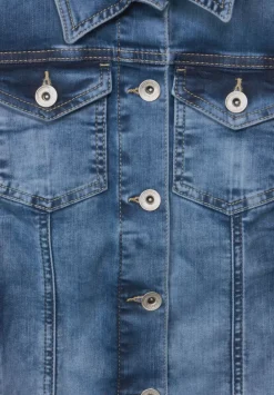 Mittelblaue Jeansweste