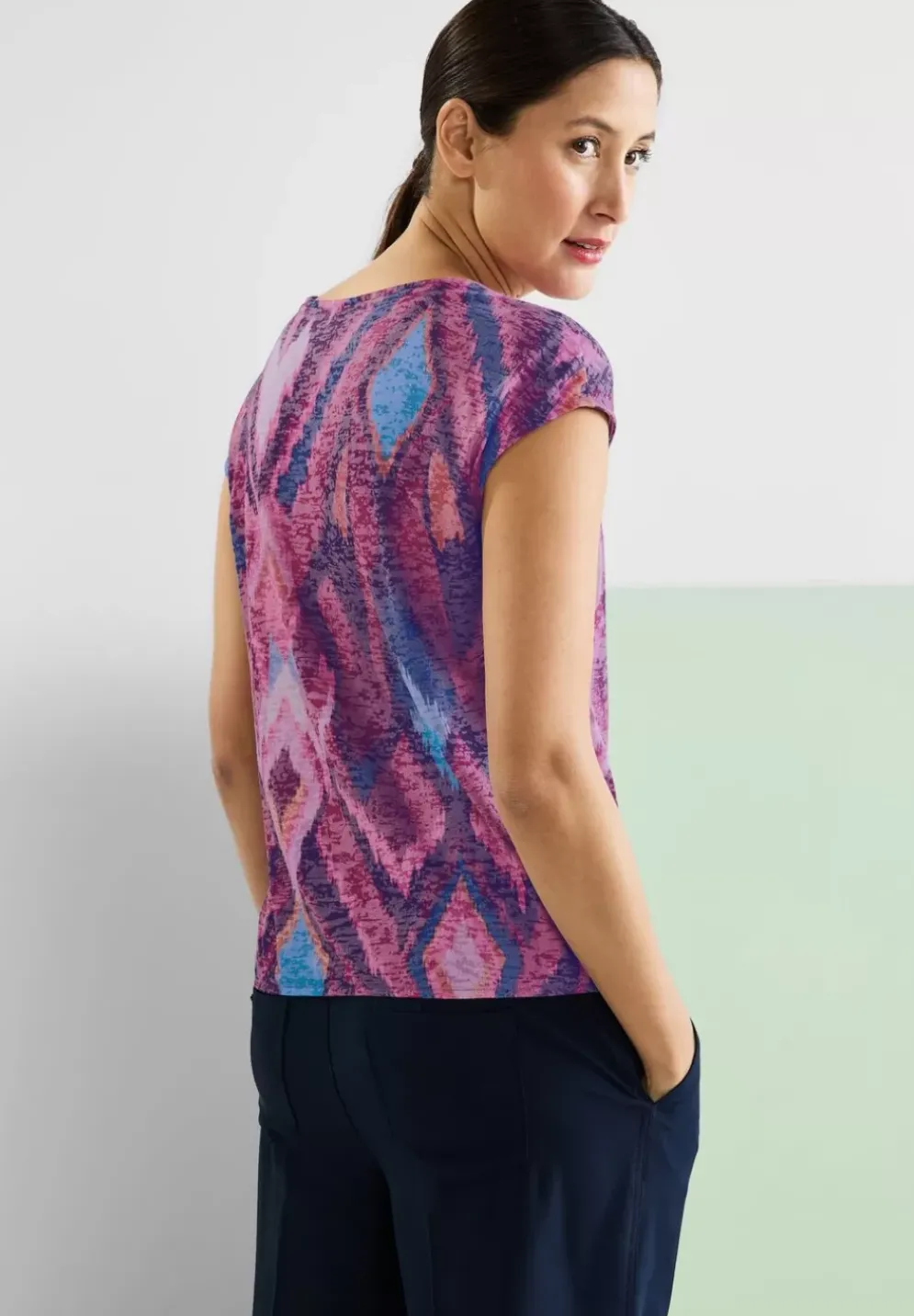 Multicolor Ikat Print Shirt