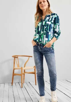 Multicolor Print Bluse