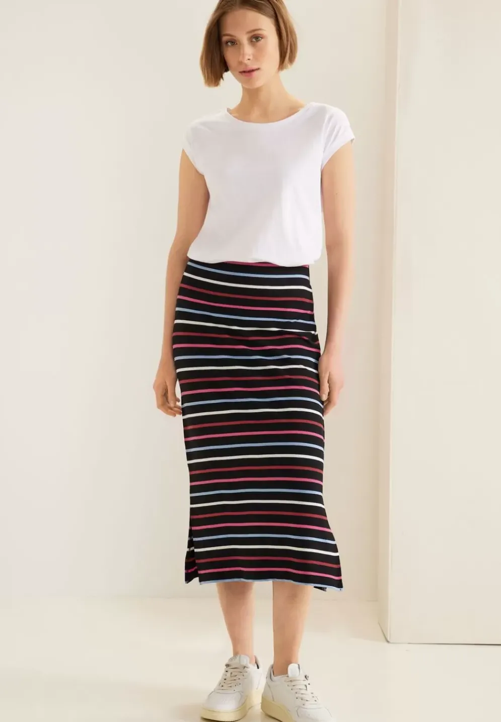 Multicolor Streifen Midirock