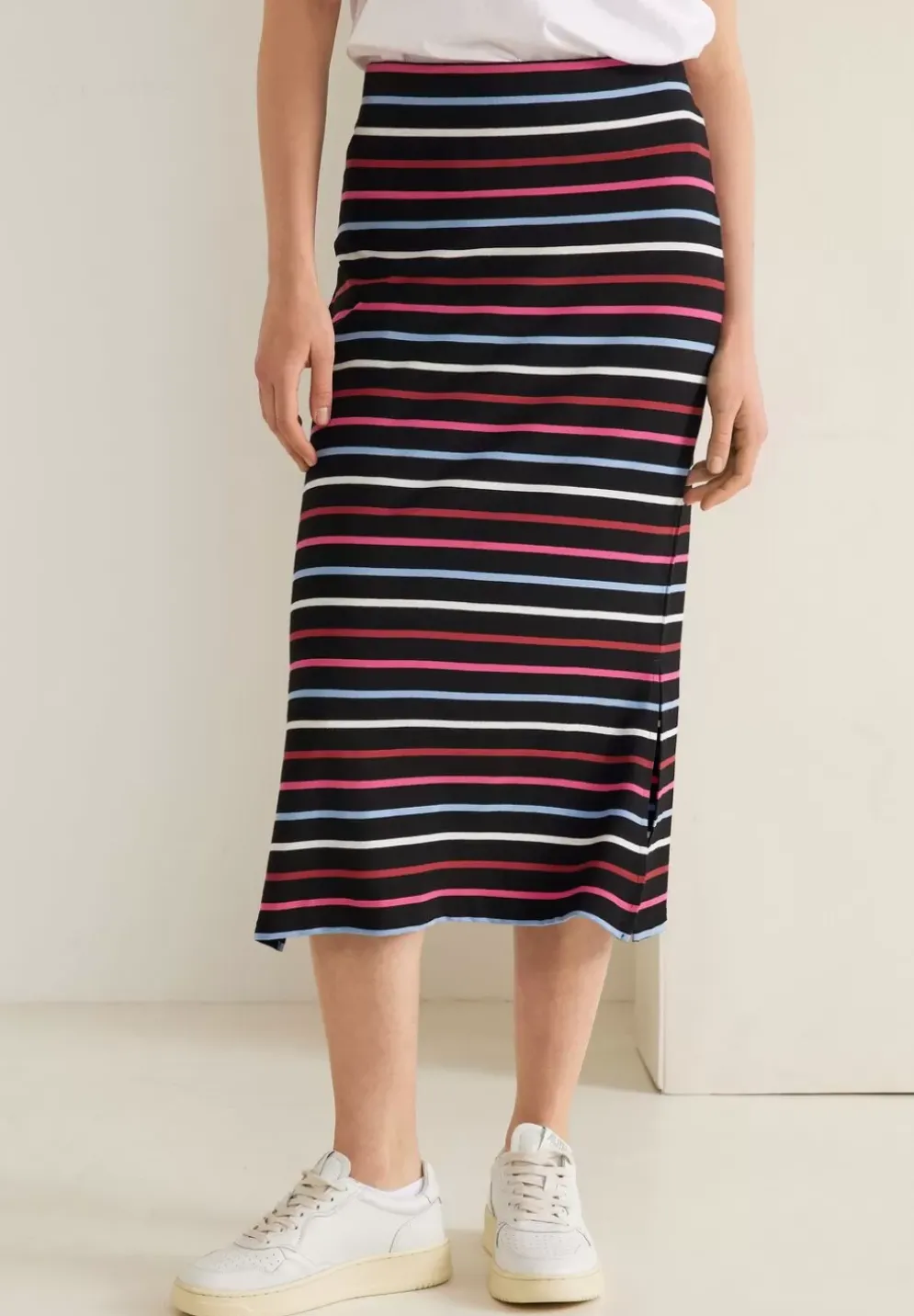 Multicolor Streifen Midirock