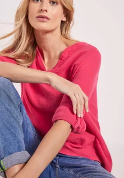 Musselin Bluse Mit 3/4 Armel
