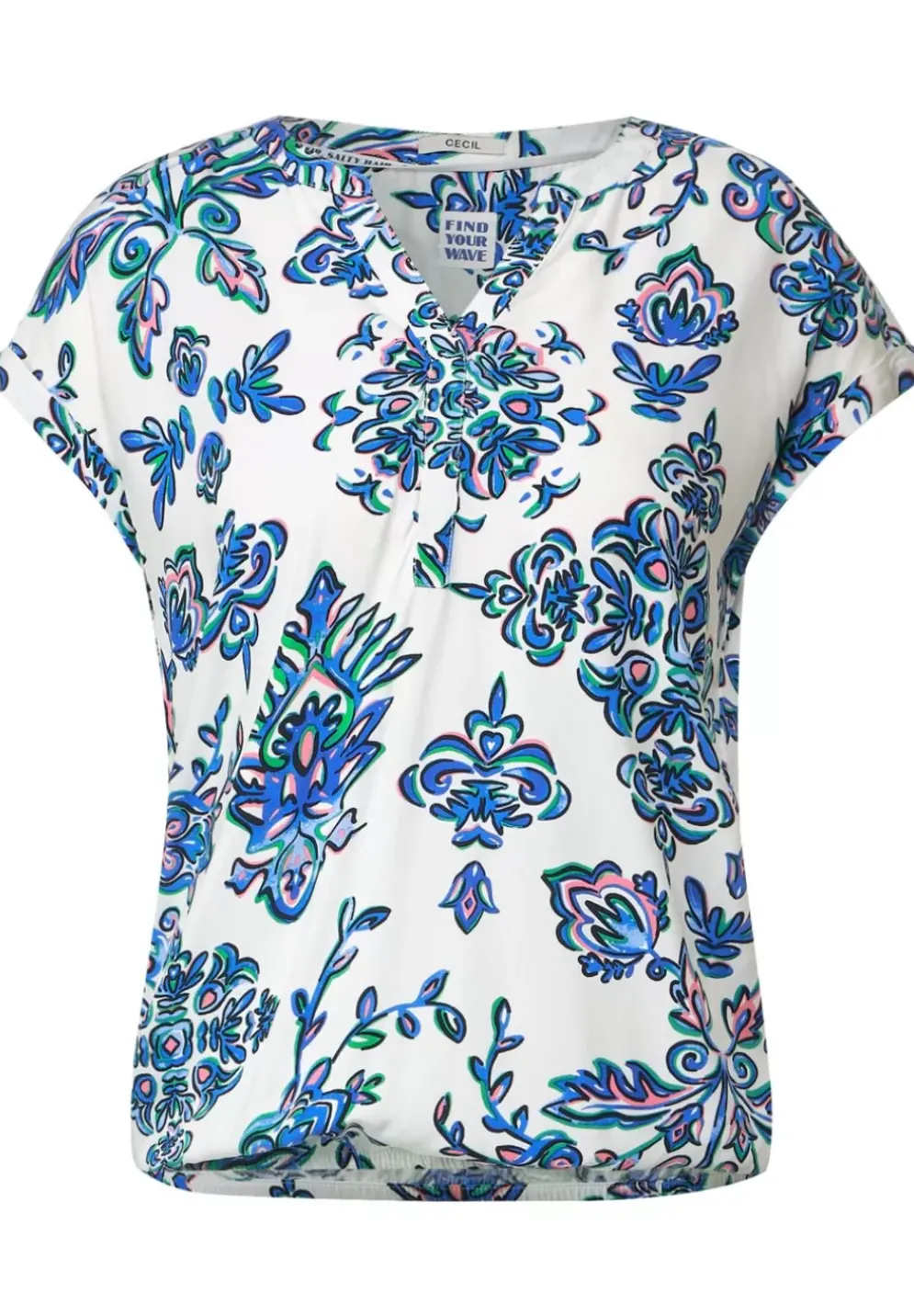 Ornament Print Bluse