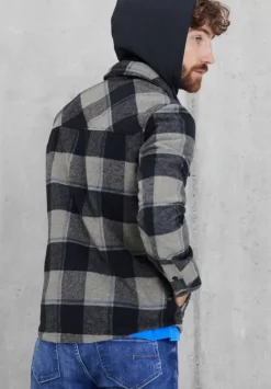 Overshirt Mit Sweatkapuze