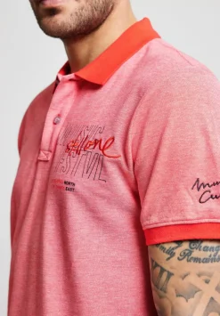 Oxford Polo Mit Brustprint
