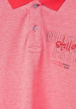 Oxford Polo Mit Brustprint