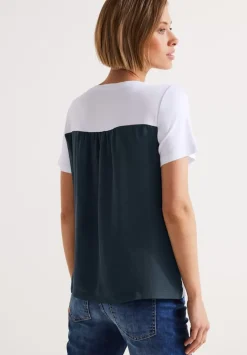 Partprint Chiffon Shirt