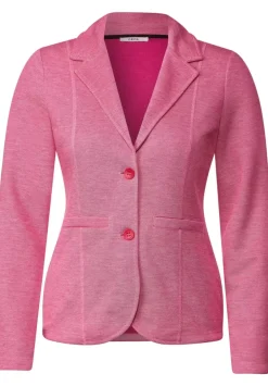 Pique Blazer Mit Ziernahten