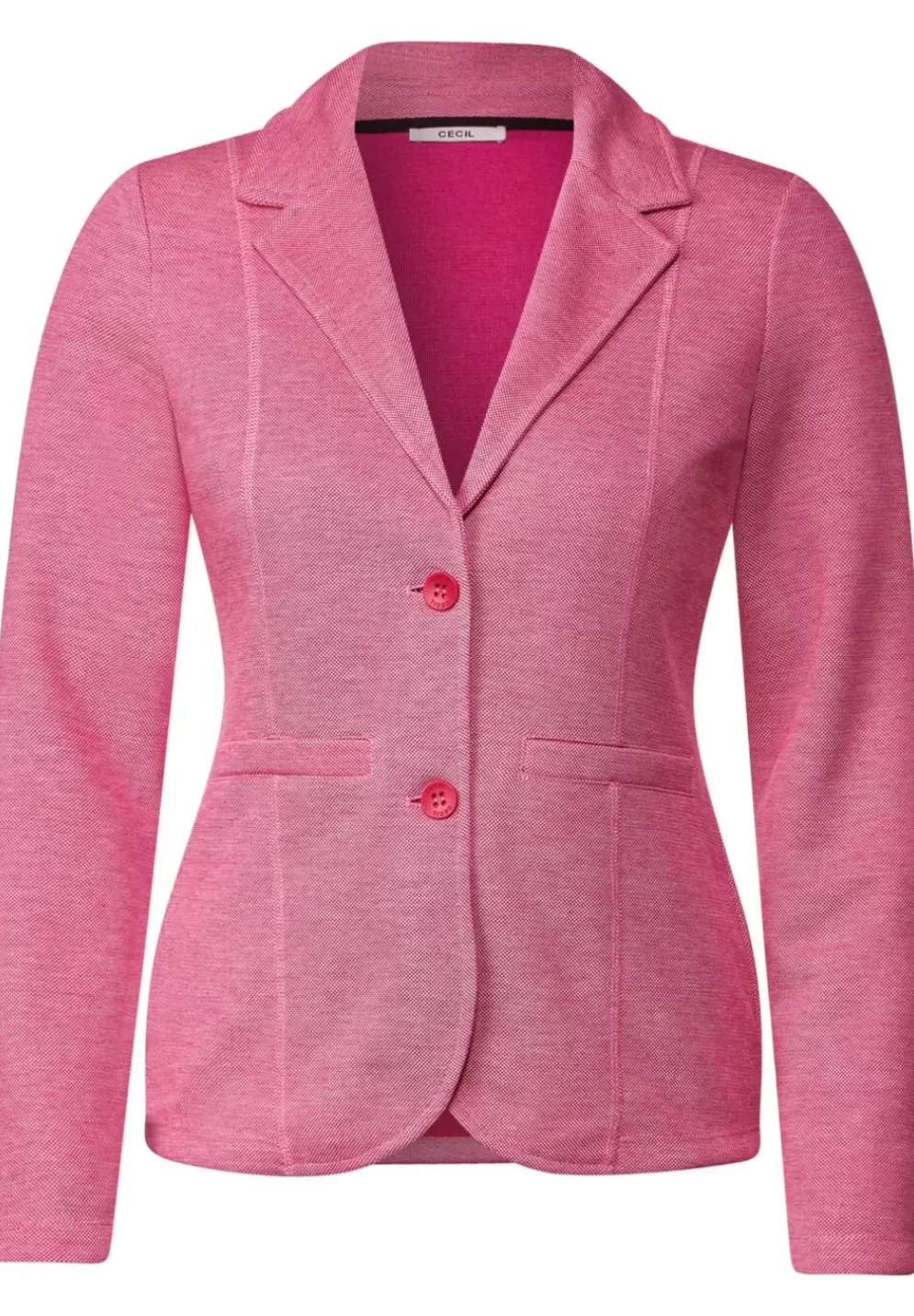 Pique Blazer Mit Ziernahten