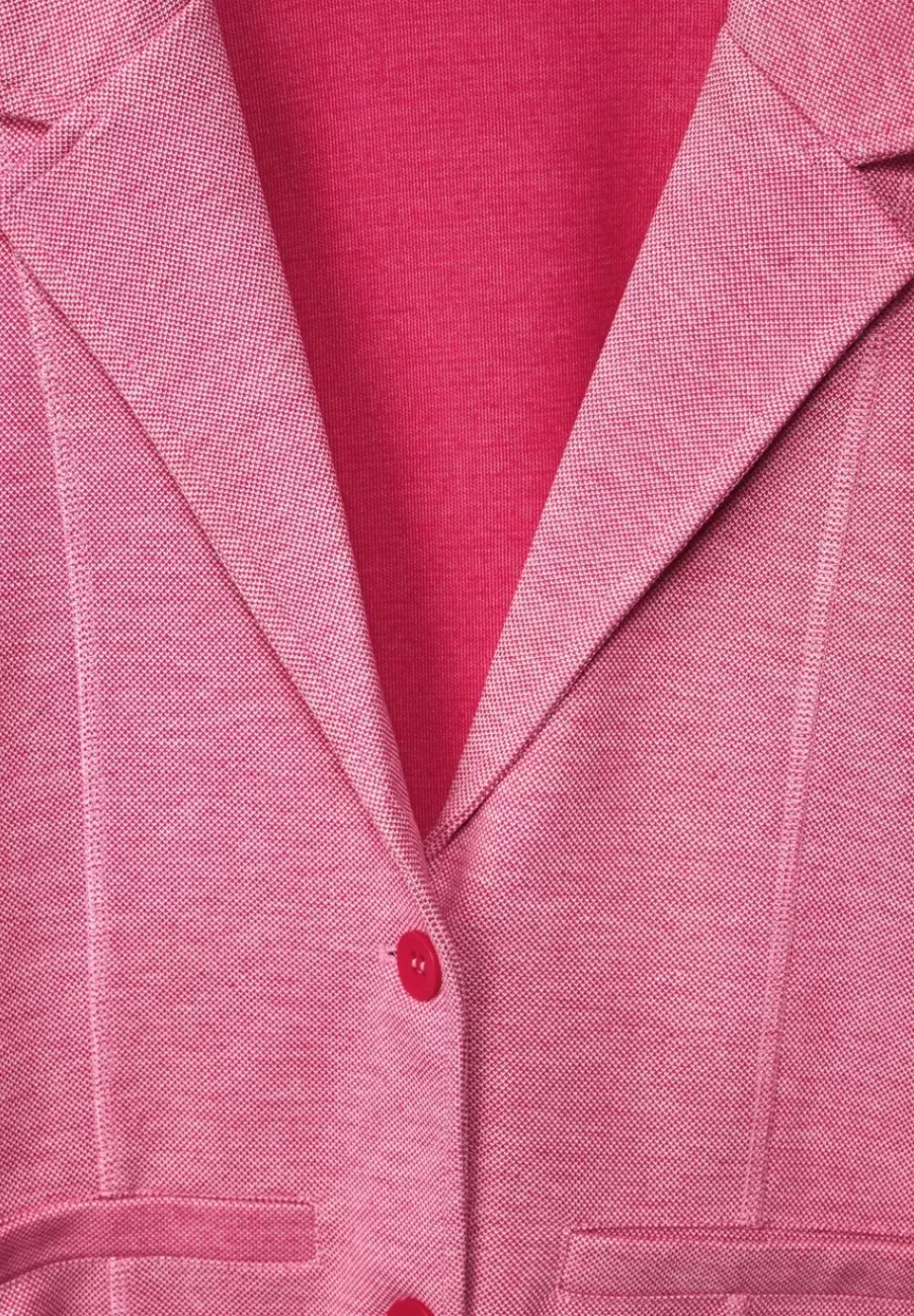 Pique Blazer Mit Ziernahten
