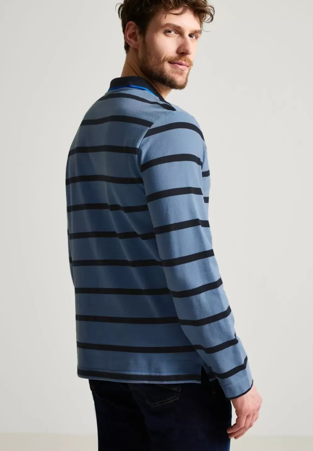 Pique Langarmpoloshirt