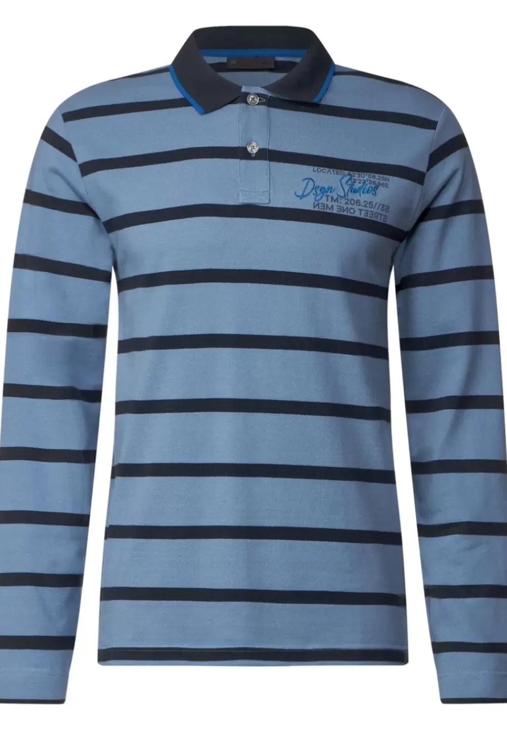 Pique Langarmpoloshirt