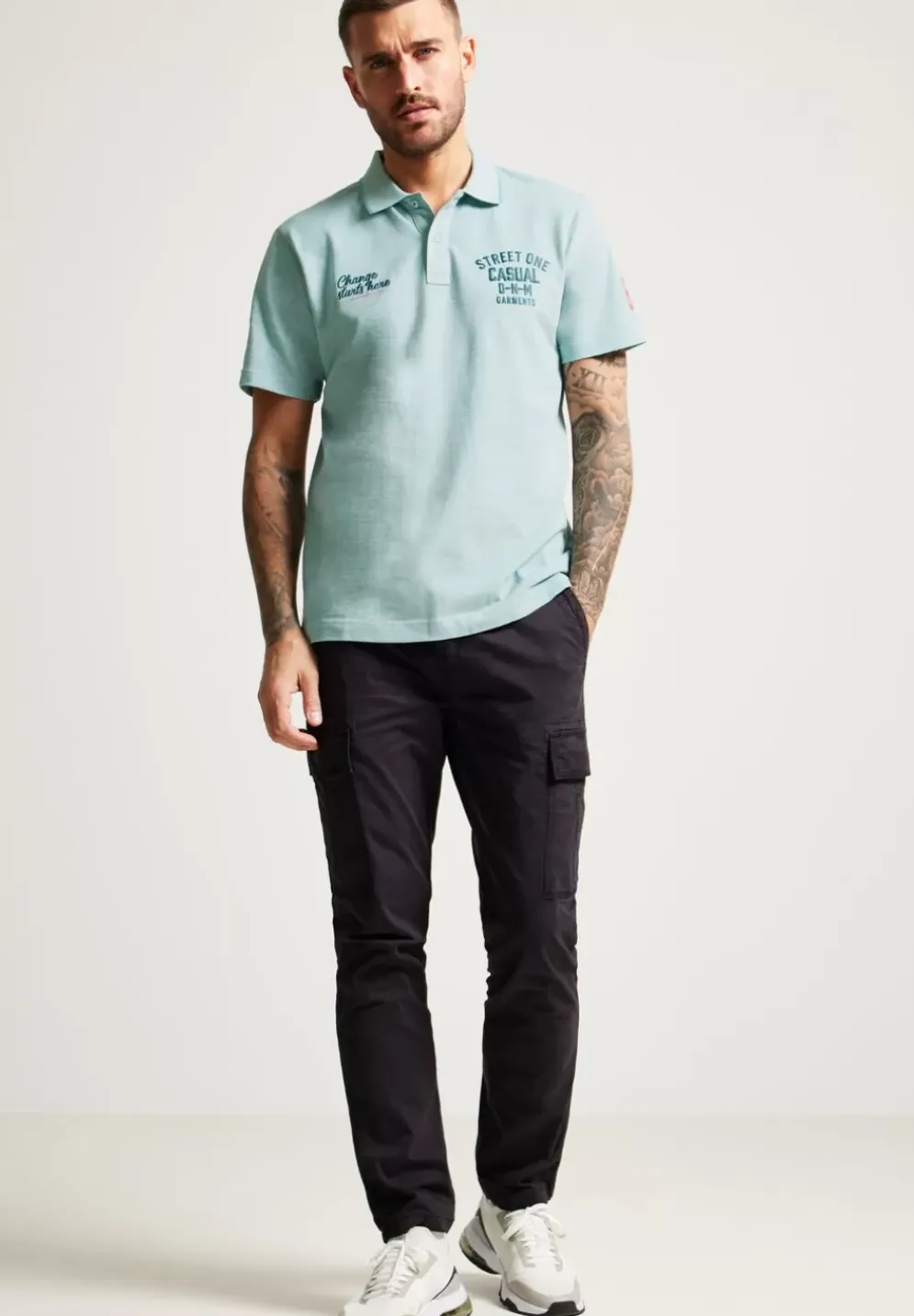Piquee Printmix Poloshirt