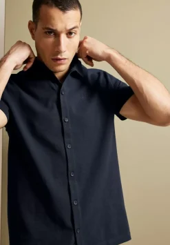 Piquee Shirt Mit Polokragen
