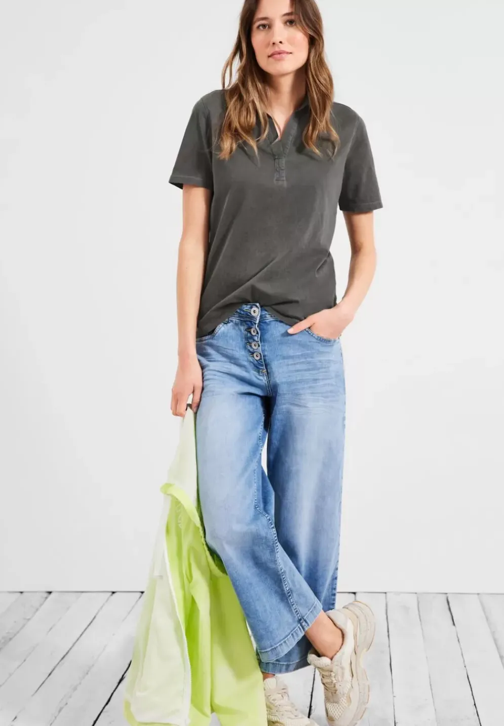 Poloshirt In Unifarbe