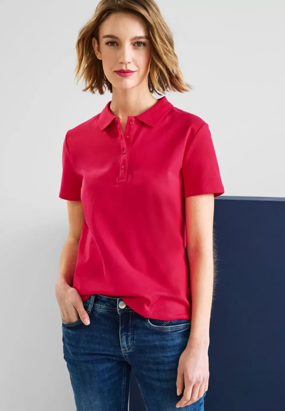 Poloshirt In Unifarbe