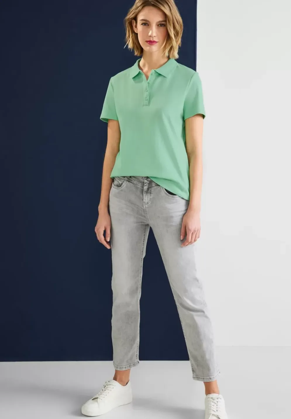 Poloshirt In Unifarbe