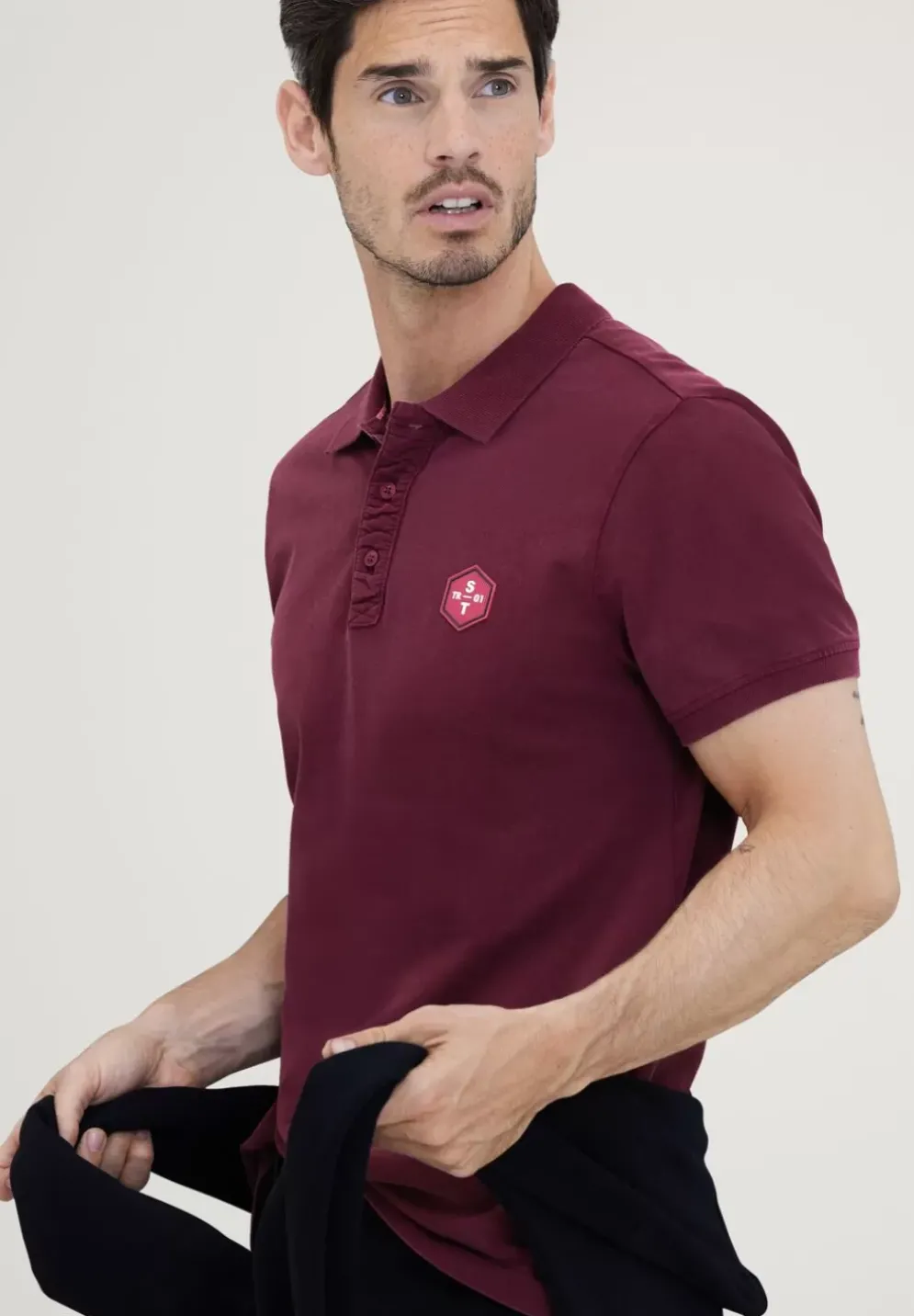 Poloshirt In Washed Optik