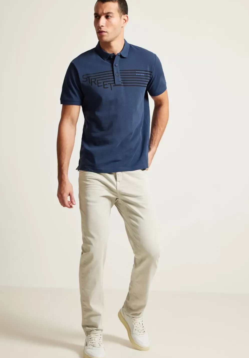 Poloshirt Mit Labelprint