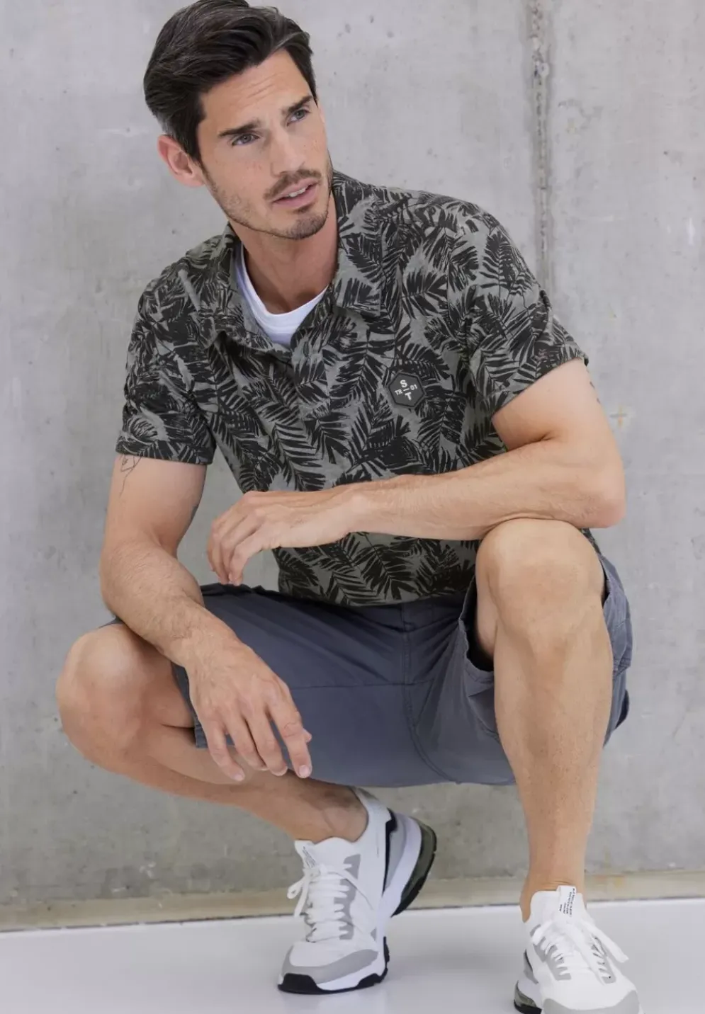 Poloshirt Mit Print